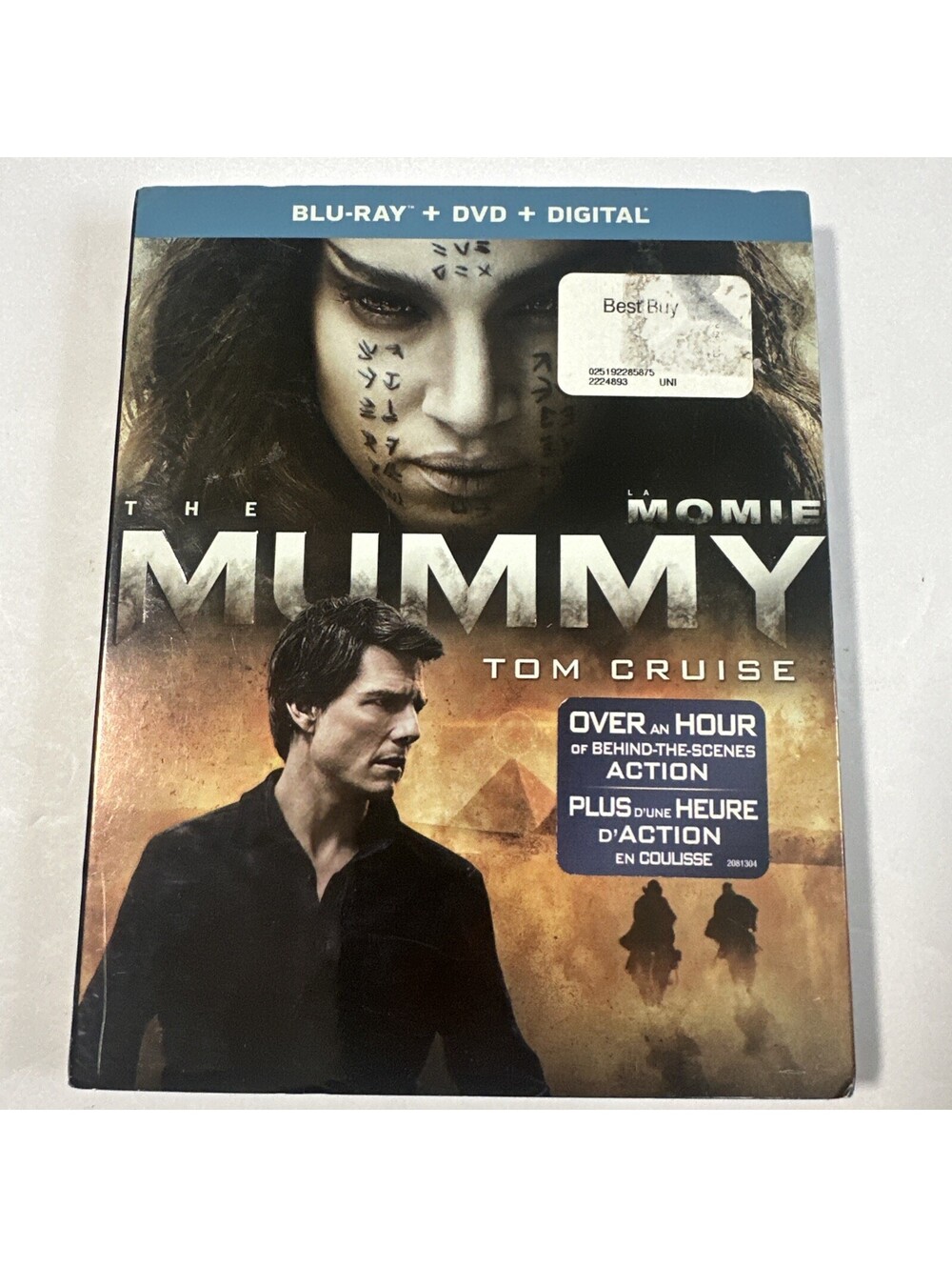 The Mummy Blu-ray + DVD 2017 Tom Cruise w/ Slipcover